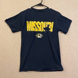 Russell Shirt Men's Small Black Missouri Football Graphic Short Sleeves